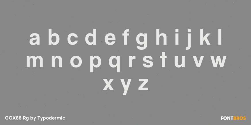 GGX88 Rg Font Poster #1