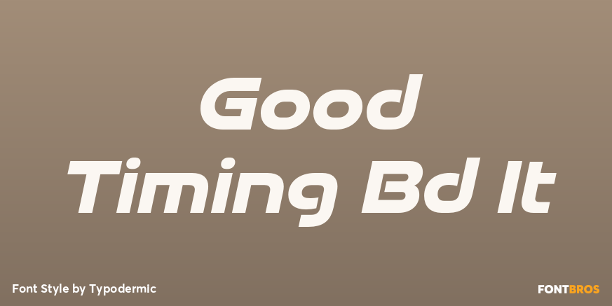 Good Timing Bd It Font Poster #1