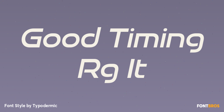 Good Timing Rg It Font Poster #1