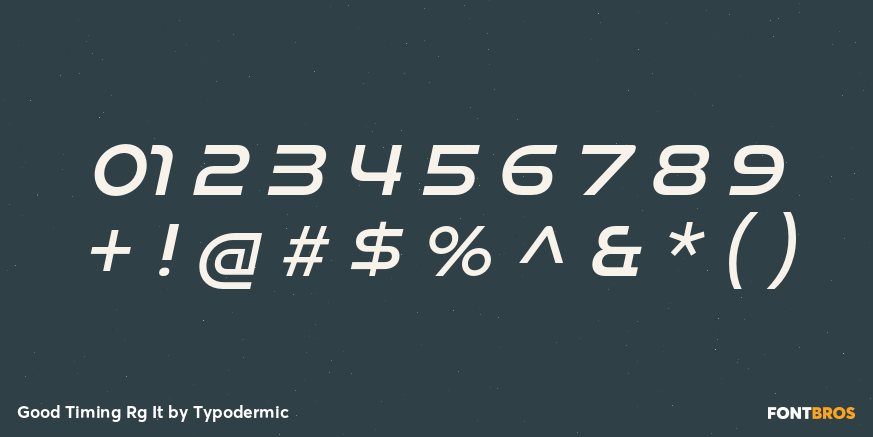 Good Timing Rg It Font Poster #1