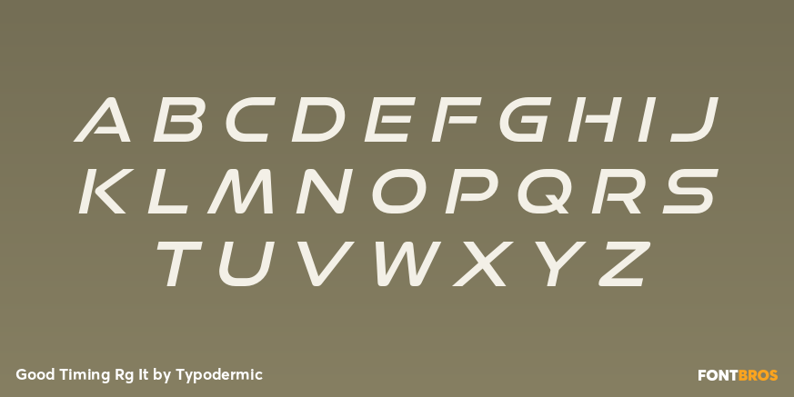 Good Timing Rg It Font Poster #2