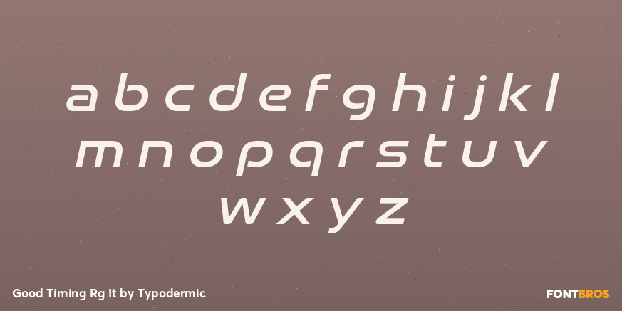 Good Timing Rg It Font Poster #3