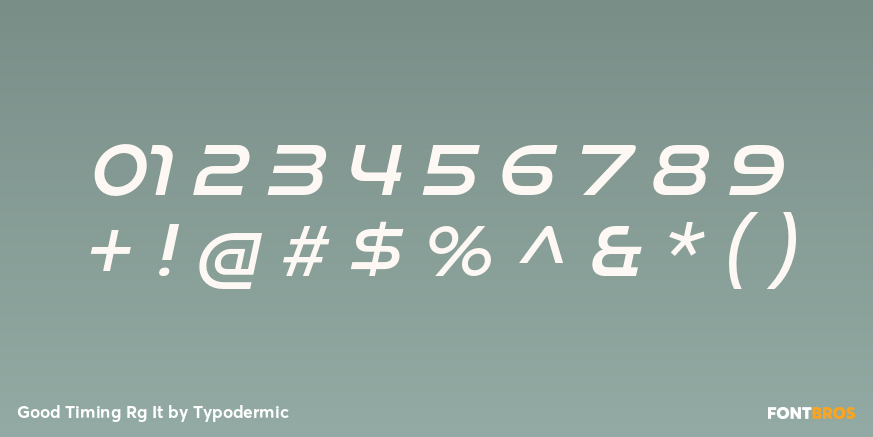 Good Timing Rg It Font Poster #4