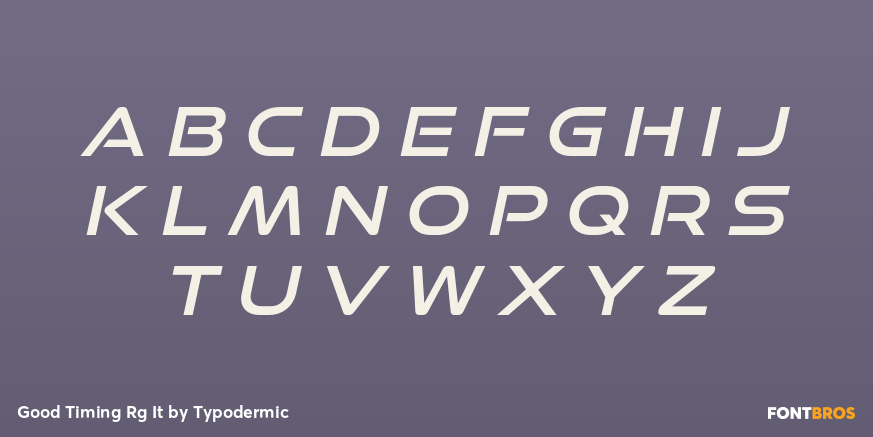 Good Timing Rg It Font Poster #1