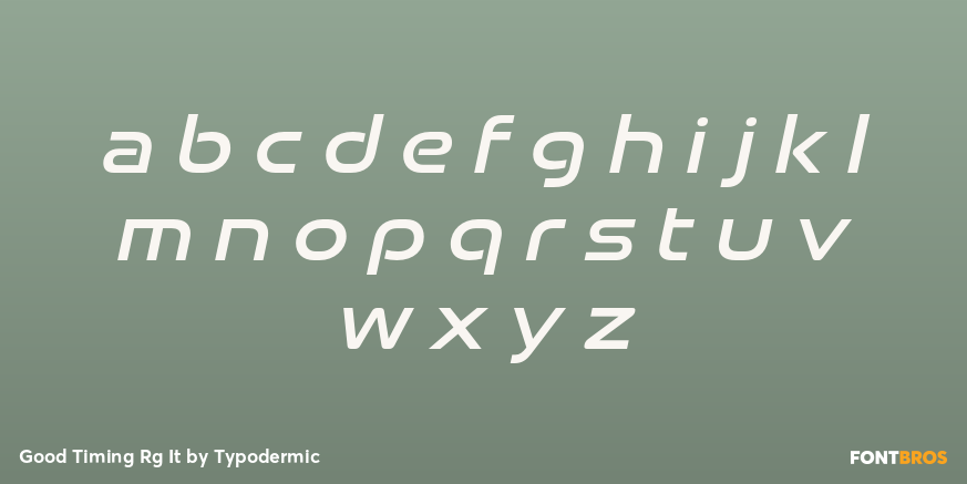 Good Timing Rg It Font Poster #1