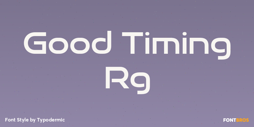 Good Timing Rg Font Poster #1