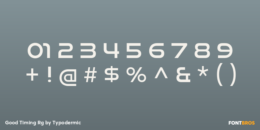 Good Timing Rg Font Poster #1