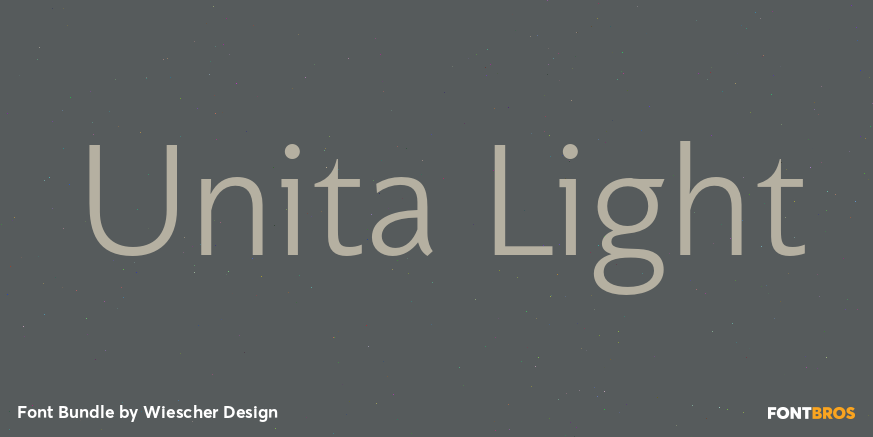 Unita Light Font Poster #1
