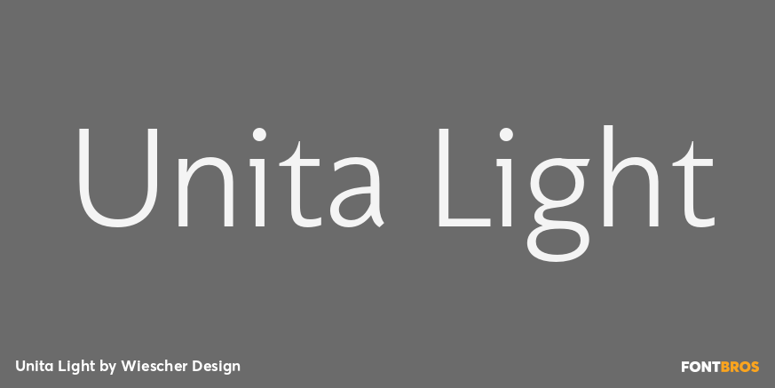 Unita Light Font Poster #1