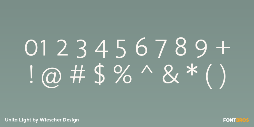 Unita Light Font Poster #4