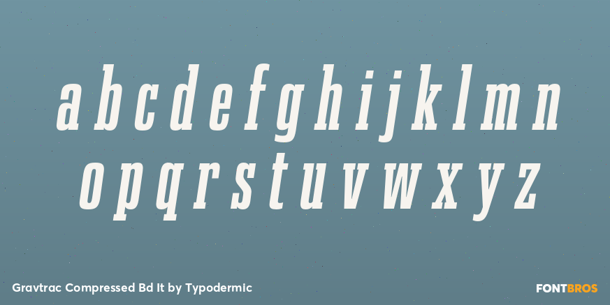 Gravtrac Compressed Bd It Font Poster #3