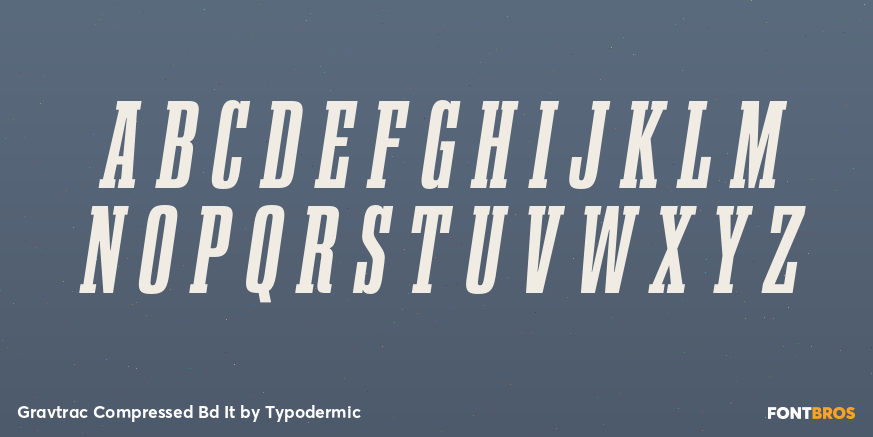 Gravtrac Compressed Bd It Font Poster #1