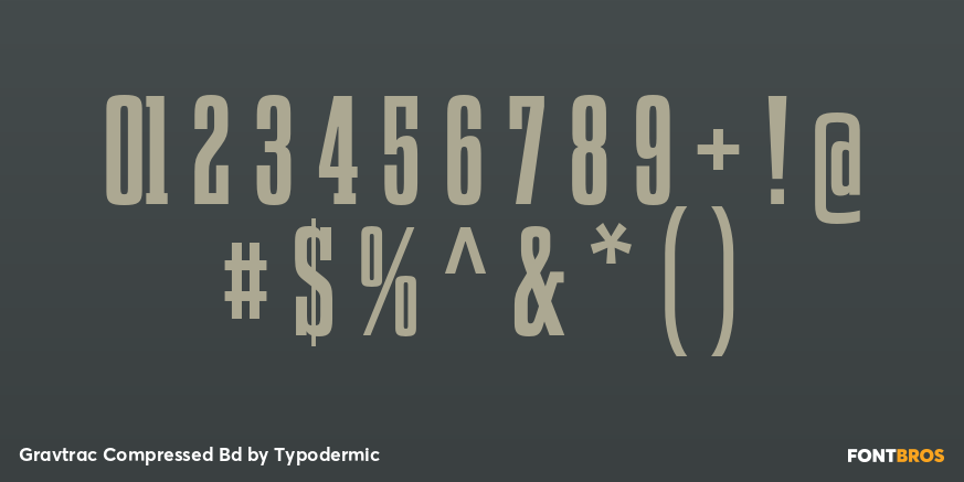Gravtrac Compressed Bd Font Poster #1