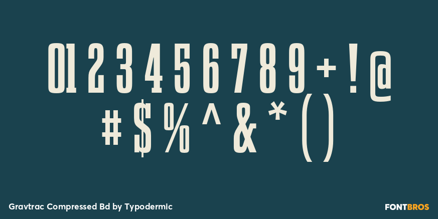 Gravtrac Compressed Bd Font Poster #4