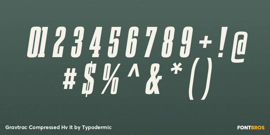 Gravtrac Compressed Hv It Font Poster #1