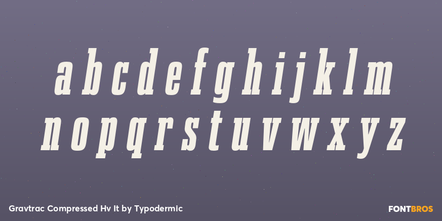 Gravtrac Compressed Hv It Font Poster #1