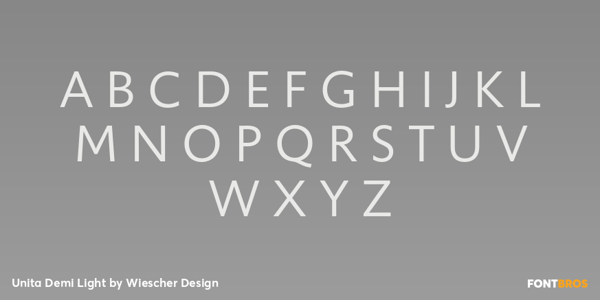 Unita Demi Light Font Poster #2
