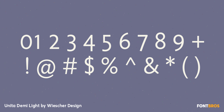 Unita Demi Light Font Poster #4