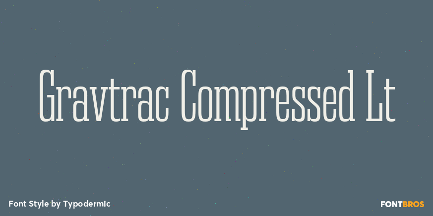 Gravtrac Compressed Lt Font Poster #1