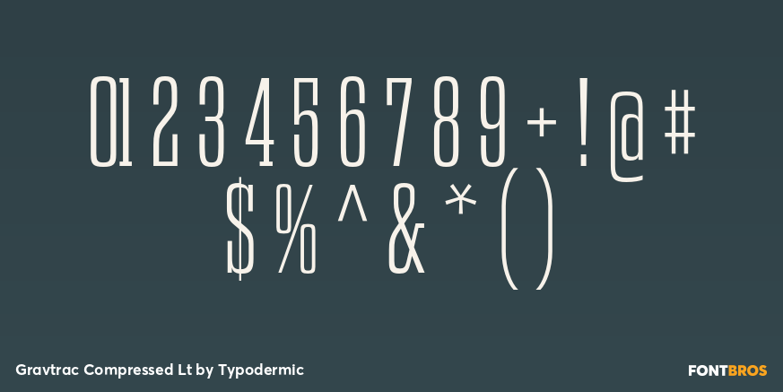 Gravtrac Compressed Lt Font Poster #1
