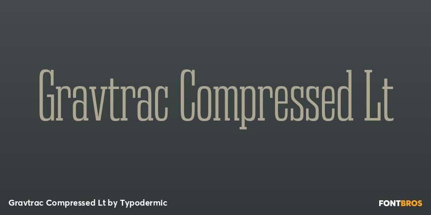 Gravtrac Compressed Lt Font Poster #1
