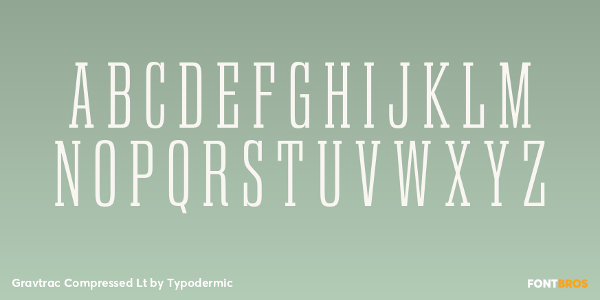 Gravtrac Compressed Lt Font Poster #1