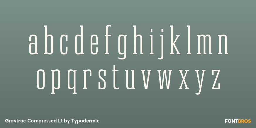 Gravtrac Compressed Lt Font Poster #1
