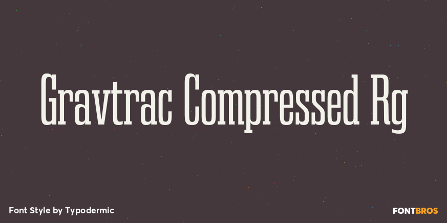Gravtrac Compressed Rg Font Poster #1