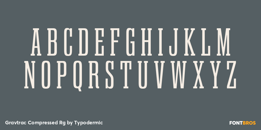 Gravtrac Compressed Rg Font Poster #2