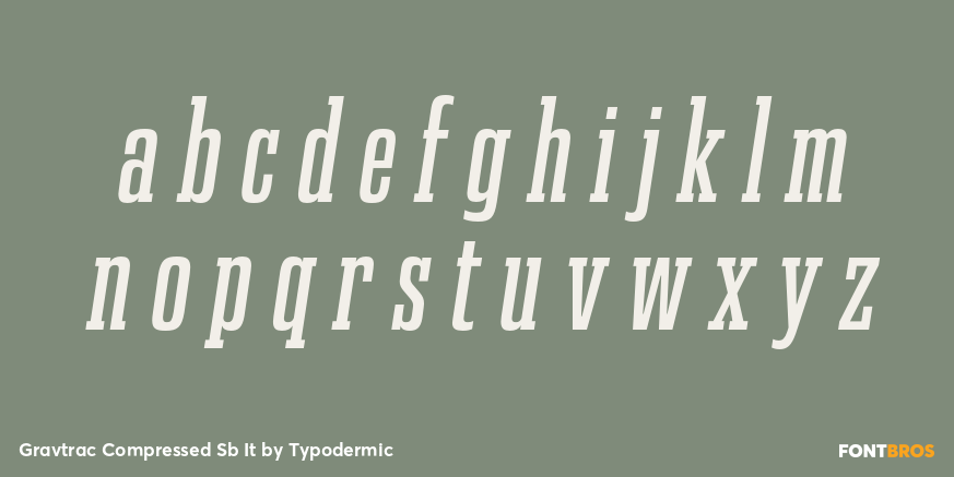 Gravtrac Compressed Sb It Font Poster #3