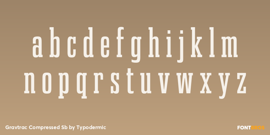 Gravtrac Compressed Sb Font Poster #3