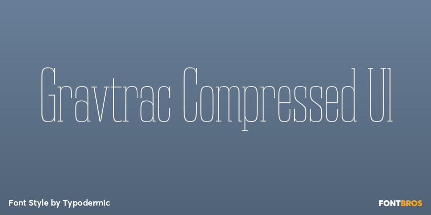 Gravtrac Compressed Ul Font Poster #1