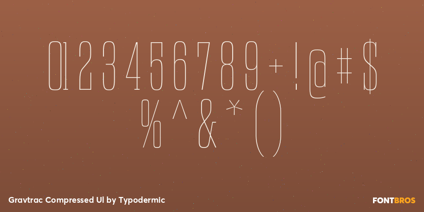 Gravtrac Compressed Ul Font Poster #1