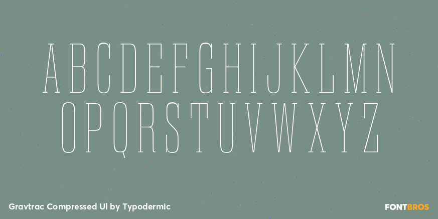Gravtrac Compressed Ul Font Poster #1