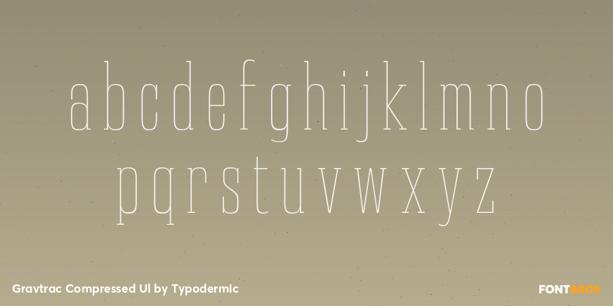 Gravtrac Compressed Ul Font Poster #1