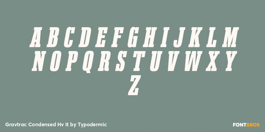 Gravtrac Condensed Hv It Font Poster #2