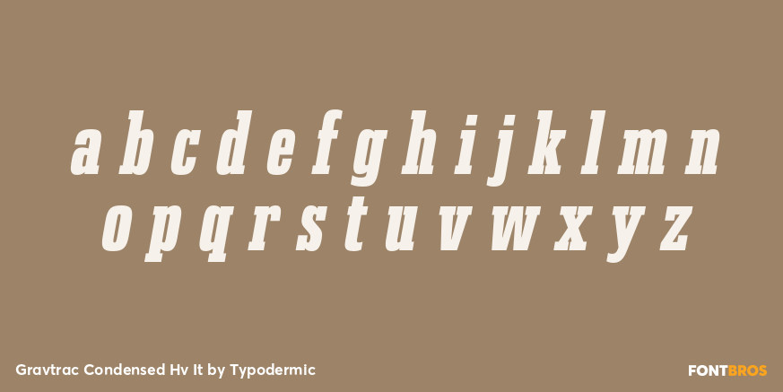Gravtrac Condensed Hv It Font Poster #3