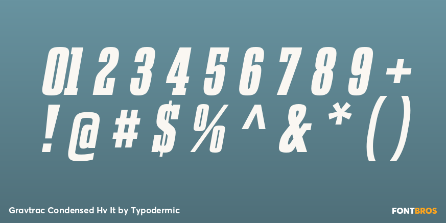 Gravtrac Condensed Hv It Font Poster #4