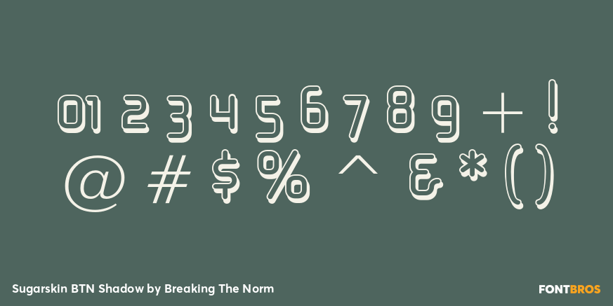 Sugarskin BTN Shadow Font Poster #1