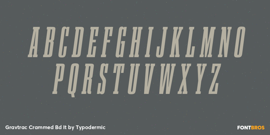 Gravtrac Crammed Bd It Font Poster #2