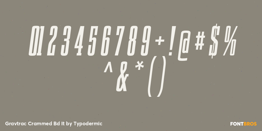 Gravtrac Crammed Bd It Font Poster #4