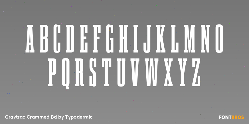 Gravtrac Crammed Bd Font Poster #2