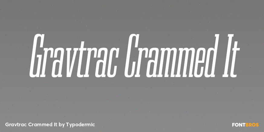 Gravtrac Crammed It Font Poster #1