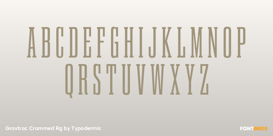 Gravtrac Crammed Rg Font Poster #2