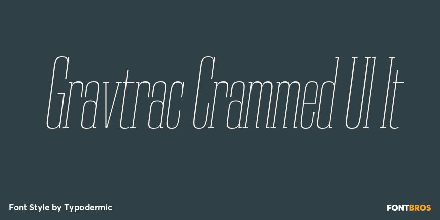 Gravtrac Crammed Ul It Font Poster #1