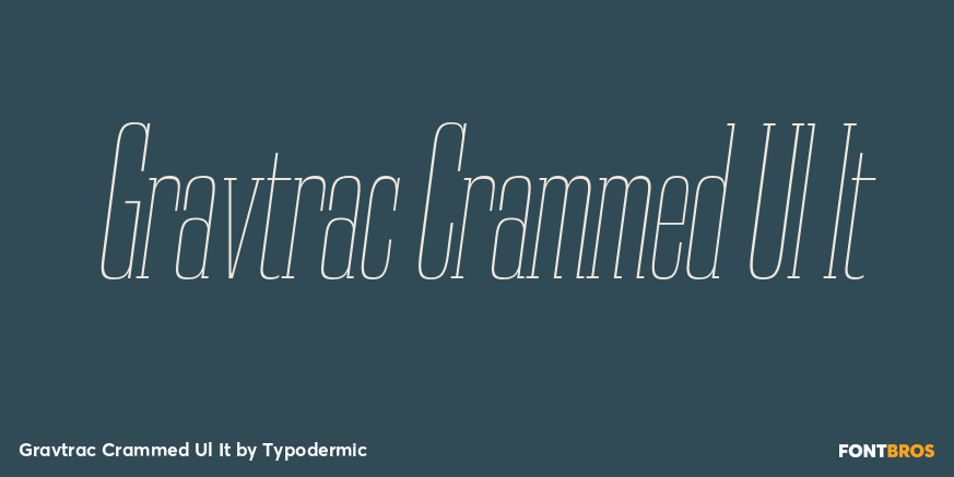 Gravtrac Crammed Ul It Font Poster #1