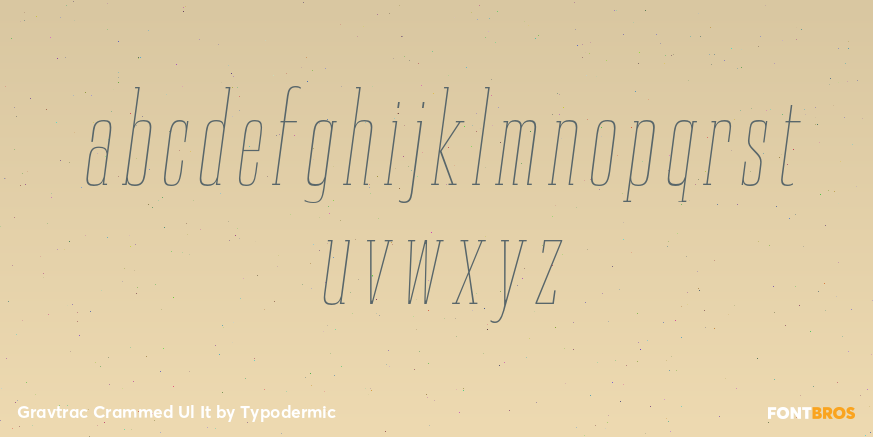 Gravtrac Crammed Ul It Font Poster #3