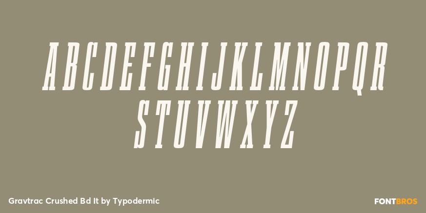 Gravtrac Crushed Bd It Font Poster #2