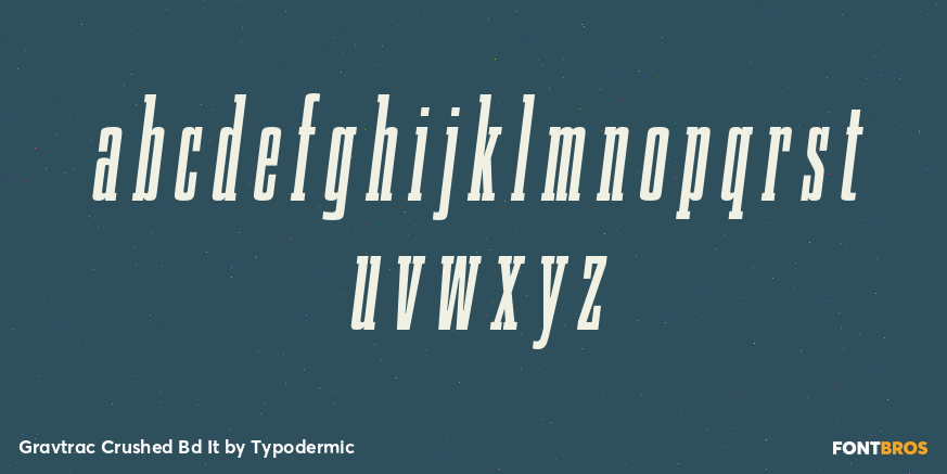Gravtrac Crushed Bd It Font Poster #3