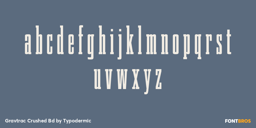 Gravtrac Crushed Bd Font Poster #3